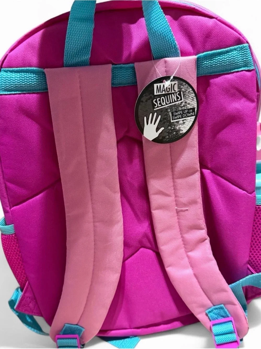 Hello Kitty Hot Pink Sequin Backpack with Teal Accents